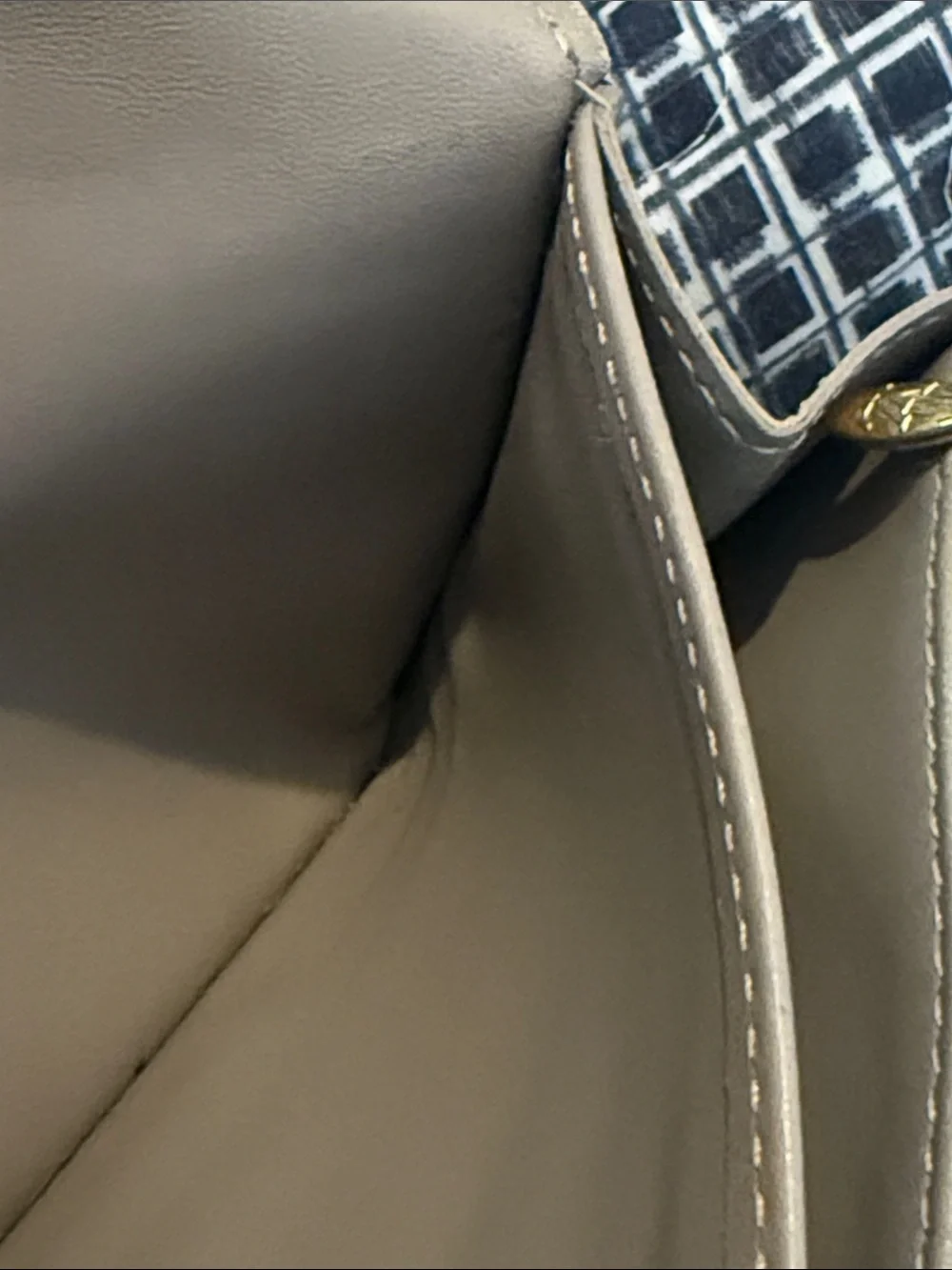 Louis Vuitton Classic Leather Wallet in Taupe with Gold Accent